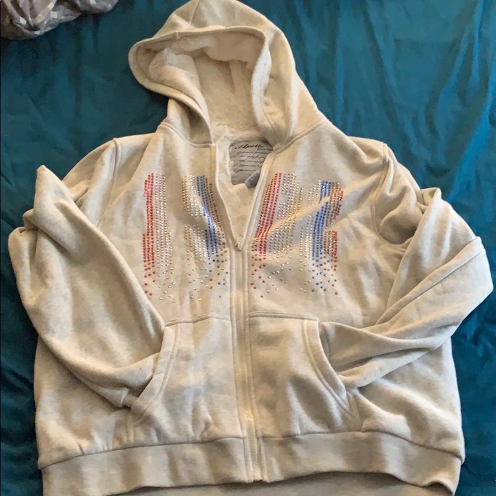 Warm fuzzy zip up sweater